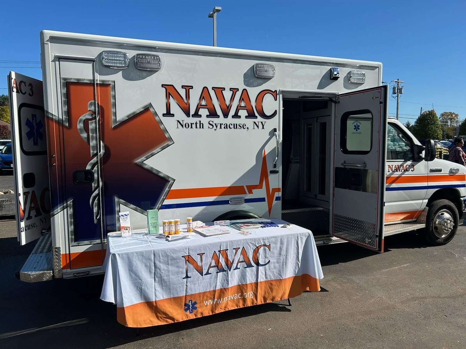 NAVAC community outreach setup