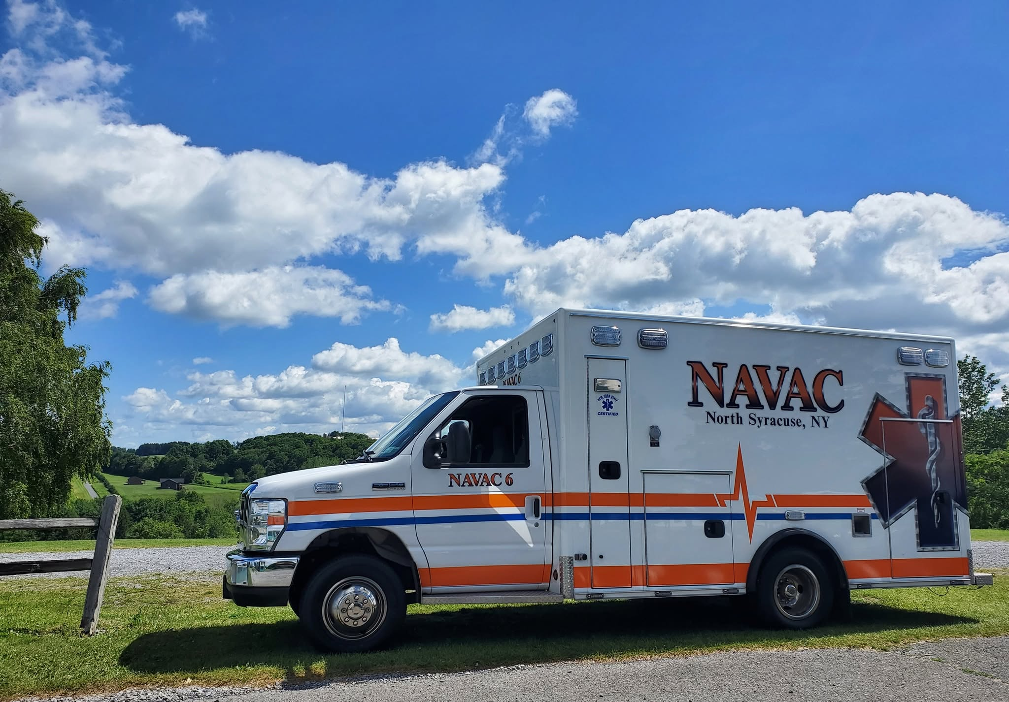 NAVAC ambulance in a rural setting